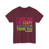 Ho’oponopono Unisex T Shirt Healing Affirmation Tee Spiritual Gratitude Mindfulness Inspired Positive Energy Heavy Cotton Graphic Top