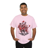 Legends On Court Unisex Heavy Cotton Tee Basketball Streetwear Graphic T Shirt Vibrant Athletic Art Design Perfect Gift For Sports Fans Players Gymwear Festivals And Urban Fashion Lovers