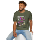 Unisex Softstyle T Shirt Romance Rose Graphic Black Tee Aesthetic Gothic Love Inspired Streetwear Fashion Bold Artistic Outfit