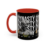 Dynasty Accent Coffee Mug 11oz 15oz Black Ceramic Mug with Roman Statue Bust and Butterfly Artwork for History Lovers and Modern Art Fans