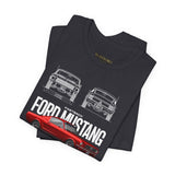 Ford Mustang Classic 1965 Fastback Muscle Car Illustration Unisex Heavy Cotton Tee Retro Collector Streetwear Gift Shirt