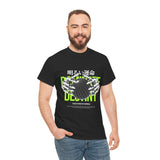 Destiny Fearless Pursuit of Happiness Unisex Heavy Cotton Tee Gothic Skeleton Hands Globe Graphic Streetwear Bold Motivational T Shirt