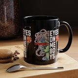 Eyes On Me Boys Medusa Accent Coffee Mug 11oz 15oz Mythological Streetwear Bold Empowerment Design Perfect Gift for Coffee Lovers Friends Birthdays Daily Motivation