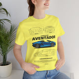 Blue Supercar Roadster Inspired Side Profile Art Unisex Tee Luxury Performance Streetwear Graphic Shirt