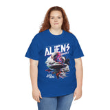 Aliens Exist UFO Graphic Unisex Heavy Cotton Tee Sci Fi Streetwear T Shirt Extraterrestrial Space Alien Design