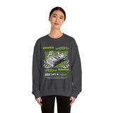 Money Power Unisex Heavy Blend Crewneck Sweatshirt Dollar Stack Neon Green Graphic Hustle Mindset Streetwear Motivational Pullover