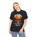Wildfire Skull Flames Unisex Heavy Cotton Tee Gothic Inferno Graphic Bold Streetwear Motivational Statement T Shirt