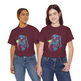 Galactic Dream Astronaut Neon Art Unisex Heavy Cotton Tee Bold Cosmic Streetwear Graphic T Shirt Vibrant Space Design Comfortable Classic Fit Everyday Wear Perfect Gift for Sci Fi Lovers and Creative...