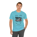 Futuristic Retro Sci Fi Time Travel Car Blueprint Art Unisex Heavy Cotton Tee Premium Streetwear For Vintage Car Lovers Collectors And Enthusiasts