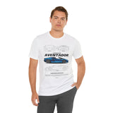 Blue Supercar Roadster Inspired Side Profile Art Unisex Tee Luxury Performance Streetwear Graphic Shirt
