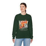 Money Is Not Just Currency Burning Dollar Graphic Unisex Heavy Blend Crewneck Sweatshirt Hustler Streetwear Motivational Cash Fire Design