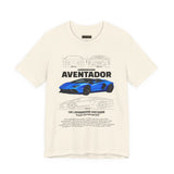 Blue Hypercar Blueprint Unisex Heavy Cotton Tee High Performance Streetwear Design for Car Enthusiasts Racers and Speed Lovers