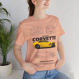 Yellow High Performance Sports Coupe Blueprint Art Unisex Heavy Cotton Tee Premium Streetwear For Car Enthusiasts Gearheads And Collectors