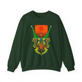 Cell Samurai Unisex Heavy Blend Crewneck Sweatshirt Futuristic Japanese Warrior Art Neon Cyberpunk Streetwear Anime Inspired Comfortable Warm Pullover For Tattoo Artists Festivals And Bold Fashion...