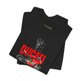 Italian Superbike 1199 Inspired Racing Motorcycle Blueprint Graphic Unisex Heavy Cotton Tee Premium Streetwear T Shirt for Riders Bikers Enthusiasts and Everyday Wear