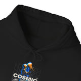 Cosmic Catalyst Unisex Heavy Blend Hooded Sweatshirt Futuristic Sci Fi Space Astronaut Graphic Hoodie Cyberpunk Streetwear Bold Galaxy Design Alpha Mindset Fashion
