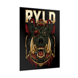 Jabali Warlord Glossy Poster Epic Warrior Wall Art Fantasy Beast Battle Design for Gothic Home Décor, Gaming Rooms, and Bold Fall Aesthetics