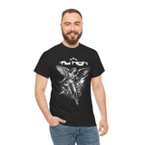 Fly High Angel Design Unisex Heavy Cotton Tee Streetwear Graphic T Shirt Spiritual Guardian Winged Warrior Style