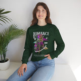 Romance Rose Unisex Heavy Blend Crewneck Sweatshirt Graphic Pullover Black Gothic Aesthetic Love Inspired Streetwear Fashion Artistic Outfit
