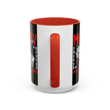 Money Ambition Accent Coffee Mug 11oz 15oz Black Ceramic Cup with Bold Red Typography and Cash Stack Design for Entrepreneurs and Hustlers