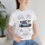 Silver Grand Tourer Coupe Artwork Unisex Heavy Cotton Tee High Performance Inspired Streetwear Graphic Shirt For Car Lovers And Modern Automotive Art Fans