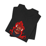 Akuma Matata Graphic T Shirt Fiery Demon Anime Style Streetwear Unisex Oversized Aesthetic Statement Tee