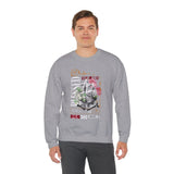 Blessed Praying Hands Floral Christian Graphic Unisex Heavy Blend Crewneck Sweatshirt Faith Inspired Religious Streetwear Bold Motivational Pullover