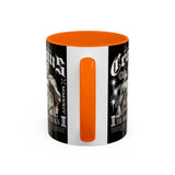 Cronus The Dark Sovereign Accent Coffee Mug 11oz 15oz Greek Mythology Statue Graphic Gothic Streetwear Bold Artistic Ceramic Cup