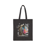 Sculptural Future Statue Art Cotton Canvas Tote Bag Greek Goddess Abstract Cosmic Splash Bold Artistic Streetwear Reusable Shopping Bag