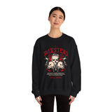 Monsters Skull Guardians Gothic Horror Unisex Heavy Blend Crewneck Sweatshirt Dark Graphic Halloween Streetwear Bold Vintage Skull Pullover