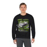 Money Power Unisex Heavy Blend Crewneck Sweatshirt Dollar Stack Neon Green Graphic Hustle Mindset Streetwear Motivational Pullover
