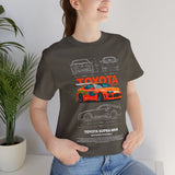 Legendary Orange Street Racer Blueprint Tee Unisex Heavy Cotton Retro Tuner Car Art Graphic Shirt for Enthusiasts