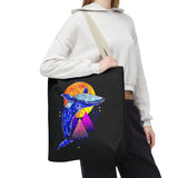 Ballena Cosmic Whale Art Eco Tote Bag Vibrant Geometric Ocean Design Durable Canvas Reusable Shopping Bag Premium Artistic Streetwear Accessory Perfect Gift for Nature Lovers Dreamers and Creative Thinkers