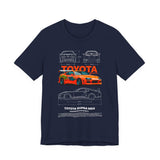 Legendary Orange Street Racer Blueprint Tee Unisex Heavy Cotton Retro Tuner Car Art Graphic Shirt for Enthusiasts