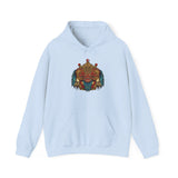 Balinese Barong Mask Unisex Hoodie Heavy Blend Pullover Sweatshirt Tribal Cultural Warrior Spirit Inspired Mythical Festival Graphic Streetwear