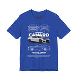 Camaro American Muscle Power Coupe Illustration Unisex Heavy Cotton Tee Premium Streetwear Graphic for Gearheads and Car Enthusiasts