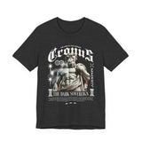 Cronus The Dark Sovereign Unisex Jersey Short Sleeve Tee Greek Mythology Statue Graphic Streetwear Gothic Bold Artistic Fashion T Shirt