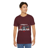 Formula 1 High Performance Triple Racing Machines Unisex Heavy Cotton Tee Dynamic Motorsport Inspired Streetwear Graphic Shirt for Speed Lovers and Premium Casual Style