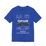 Ultra Sleek Performance Sports Coupe Blueprint Art Unisex Heavy Cotton Tee for Car Lovers and Streetwear Fans