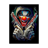 Fearless Grin Street Clown Poster Bold Urban Wall Art Design Neon Chaos Energy Artwork For Creative Minds Gamers And Street Culture Lovers