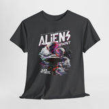 Aliens Exist UFO Graphic Unisex Heavy Cotton Tee Sci Fi Streetwear T Shirt Extraterrestrial Space Alien Design