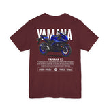 R3 Inspired Sport Motorcycle Art Unisex Heavy Cotton Tee Dynamic Streetwear Graphic for Riders and Moto Enthusiasts
