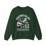 Poseidon Calling Greek God Ocean Waves Graphic Unisex Heavy Blend Crewneck Sweatshirt Surf Streetwear Coastal Vibes