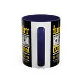 Hustler Original Money Maker Accent Coffee Mug 11oz 15oz Streetwear Bold Dollar Bill Graphic Motivational Entrepreneur Ceramic Cup