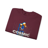 Cosmic Catalyst Unisex Heavy Blend Crewneck Sweatshirt Futuristic Sci Fi Space Astronaut Graphic Pullover Cyberpunk Streetwear Bold Galaxy Design Alpha Mindset Fashion