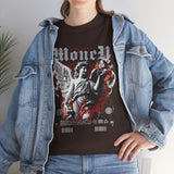 Money Bright Unisex Heavy Cotton Tee Angel Statue Graphic Gothic Streetwear Red Neon Aesthetic Artistic Fashion Statement T Shirt