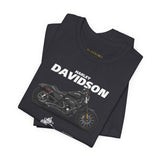 Harley Davidson Sportster Inspired Cruiser Motorcycle Blueprint Graphic Unisex Heavy Cotton Tee Premium Biker Streetwear T Shirt for Riders Enthusiasts Everyday Wear