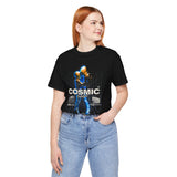 Cosmic Catalyst Unisex Jersey Short Sleeve Tee Graphic T-Shirt Futuristic Sci Fi Space Astronaut Cyberpunk Streetwear Bold Galaxy Design Alpha Mindset Fashion