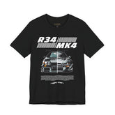 Dual Turbo Street Machine Graphic Unisex Heavy Cotton Tee High Performance Racing Car Split Design Shirt for Speed Lovers