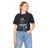 Cosmic Catalyst Unisex Jersey Short Sleeve Tee Graphic T-Shirt Futuristic Sci Fi Space Astronaut Cyberpunk Streetwear Bold Galaxy Design Alpha Mindset Fashion